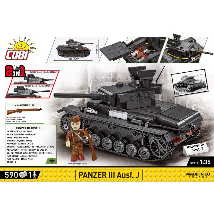 Panzer III Ausf.J COBI 2289 Tanks and vehicles Cobi.eu